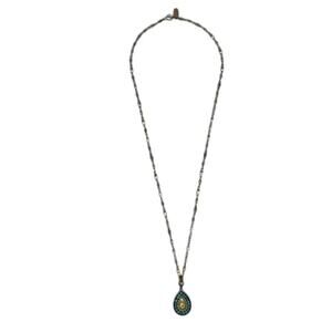 Vintage Clara Beau Gold Tone Necklace with studded peacock pendant